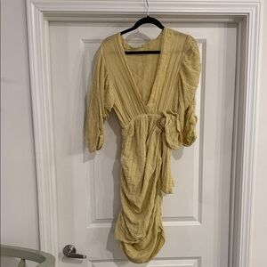 Jen's Pirate Booty Women's Yellow Gauze Wrap Dress